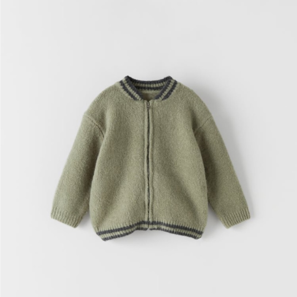 Zara Elbow Patch Cardigan Sweater